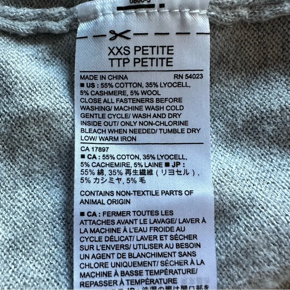 Banana Republic Factory‎ Cashmere Blend Cardigan Black Size XS P Gray Size XXS P